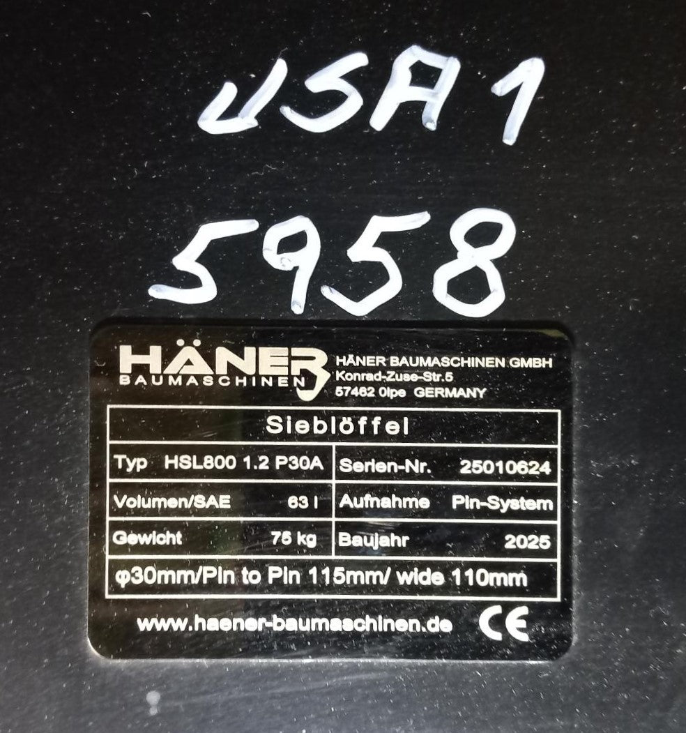 Häner HSL800 1.2 P30A Flokkunar skófla