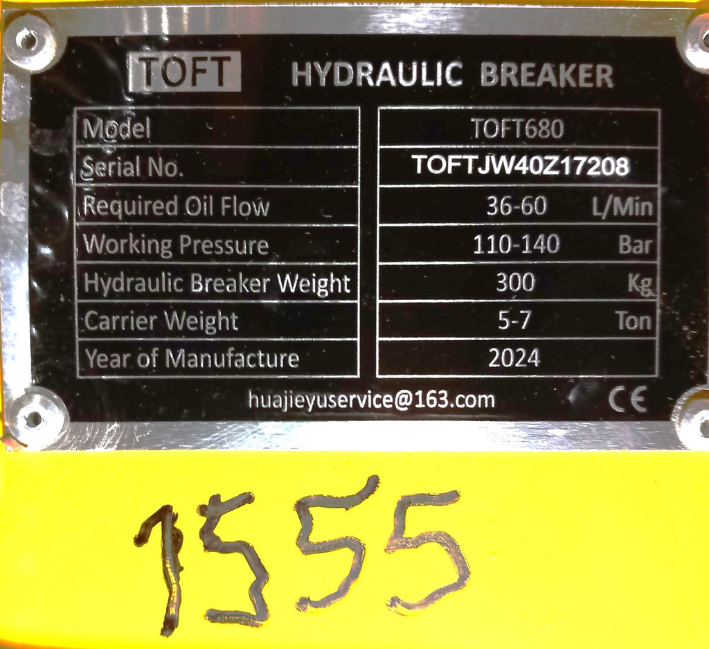 Toft 680 Hydraulic Breaker fleygur