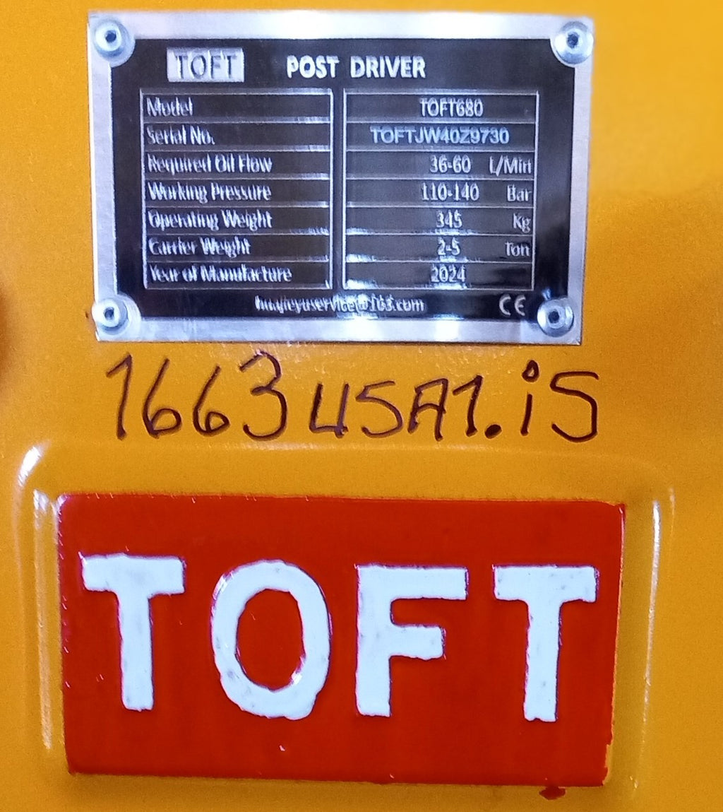 Toft 680 GLUSSA HAMAR/Post Driver