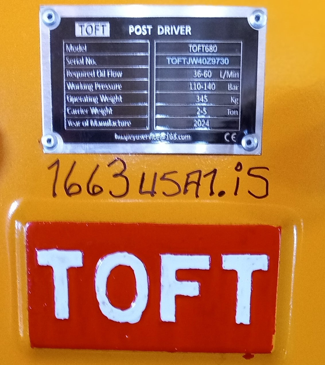 Toft 680 GLUSSA HAMAR/Post Driver