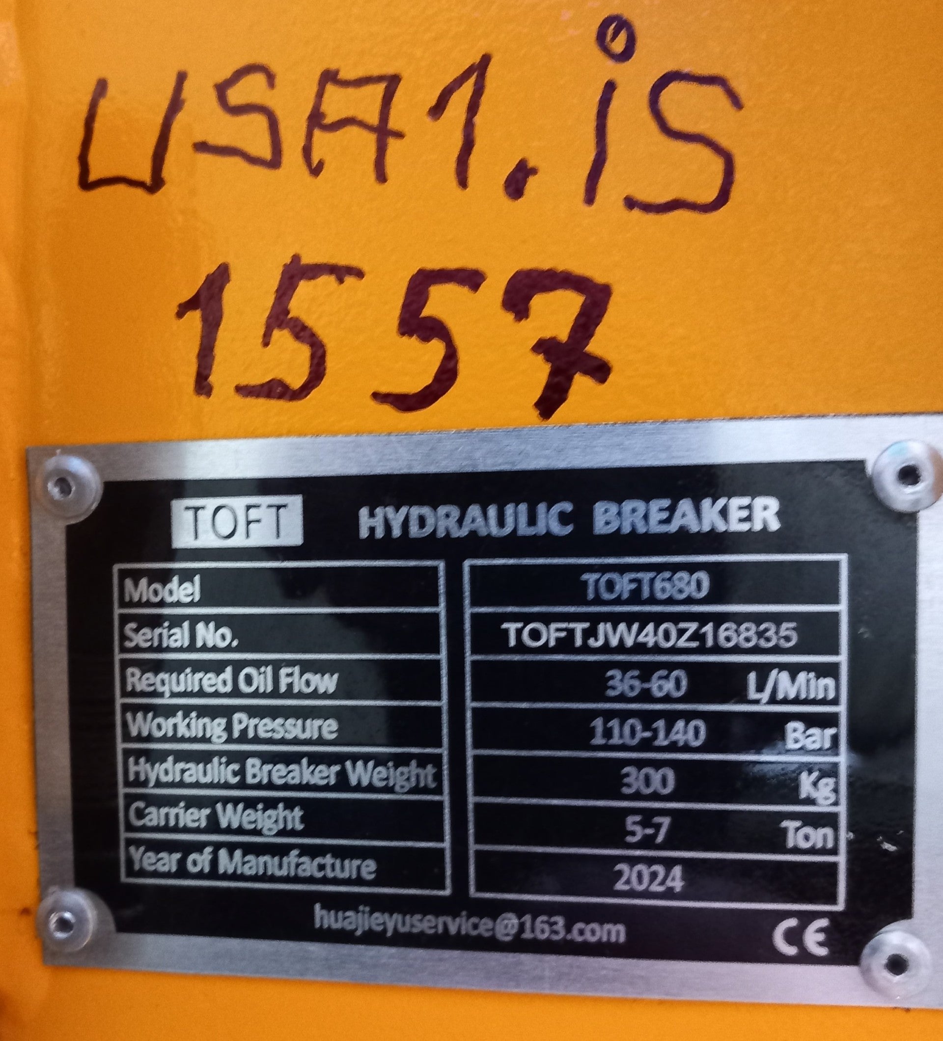 Toft 680 Hydraulic Breaker fleygur
